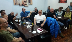 Members socialising at a pub